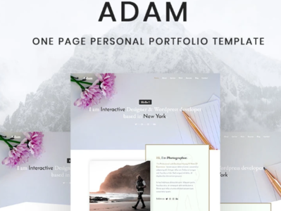 Adam - Personal Portfolio Landing Page Template #82890