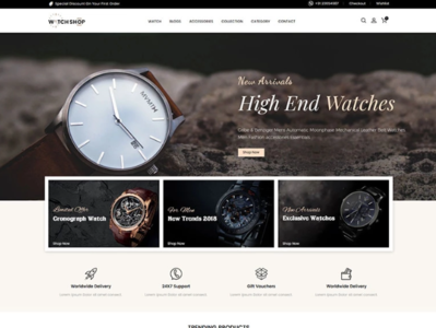 Watch Store Responsive Shopify Theme #84702 ecommerce jewerly template shopify shopify theme watch watch srore watch store template watch template webdesign website