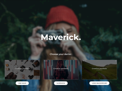 Maverick - Photography Portfolio Landing Page Template #84684 portfolio template landing page template landing page website webdesign template photography portfolio photography website