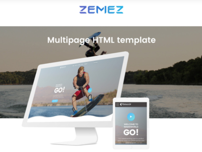 Wakeworld - Surfing Multipage Creative HTML Website Template sport template surfing template website template website html multipage website surfing