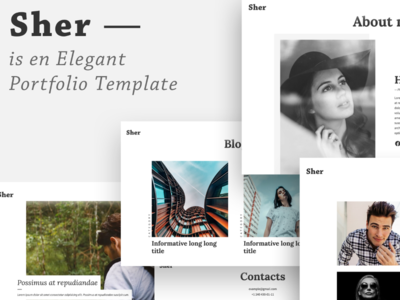 Sher - Responsive Portfolio Website Template design webdesign template portfolio template website portfolio