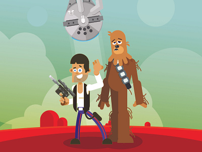 Han Solo Chewy Falcon