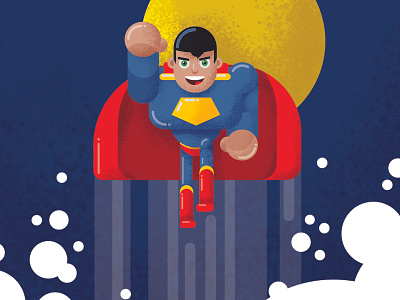 Superman fanart illustration movie vector