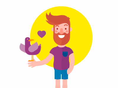 Love is in the Shit! 2d adobe after effects character animation vector flat illustration illustrator