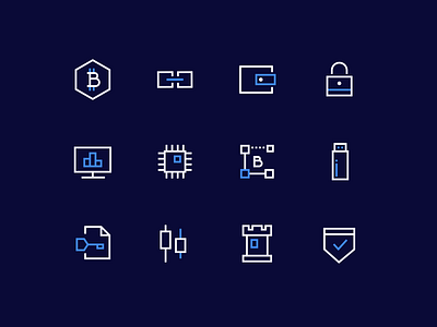 Crypto icons crypto icon design icon set