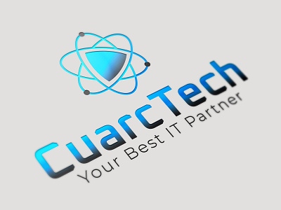 CuarcTech it company logo design blueish eye catching it company it logo logo design modern shahriar hossain saikat