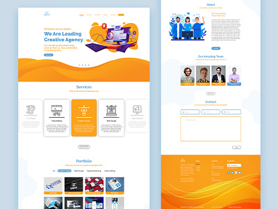 Agency Web Ui Design eye catching it company modern shahriar hossain saikat ui ux