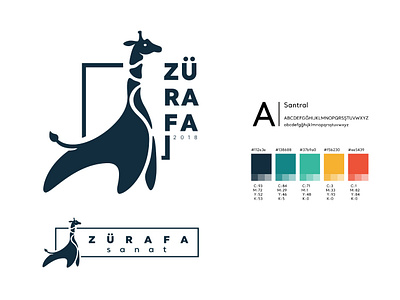 Zürafa Sanat Logo (Giraffe Logo) branding design giraffe graphicdesign identity illustration logo logo mark logodesign logotype vector