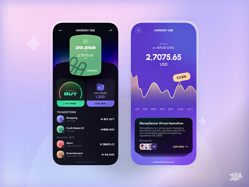 Freebie - Crypto App by Siamak on Dribbble