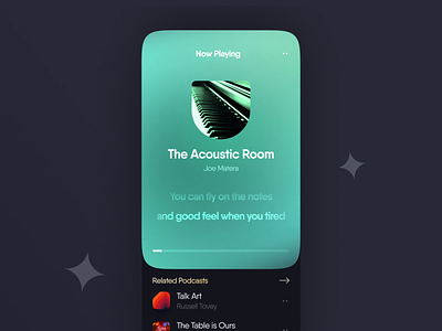 📢 Podcasty – Player 3d 3d art after effect animation app branding colorful dark design illustration ios minimal music music player player podcast typography ui ux