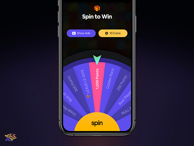 🎁 Spin to Win (WIP) app clean colorful dark design game minimal spin spinner typography ui ux