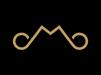 Moroschan - Monogram branding gold golden illustration logo logotype m monogram mustache personal typography wordmark