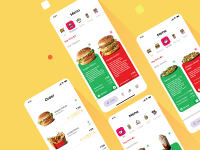 Restaurant Menu App - UI Design delivery design food menu restaurant ui design ux design