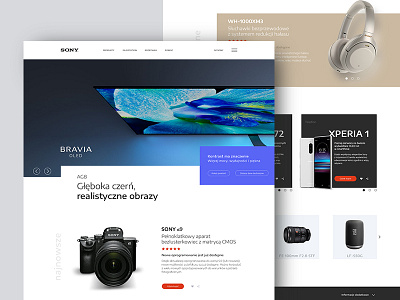 Sony Landing Page branding design landing page page sony ui ux vector web webdesig website