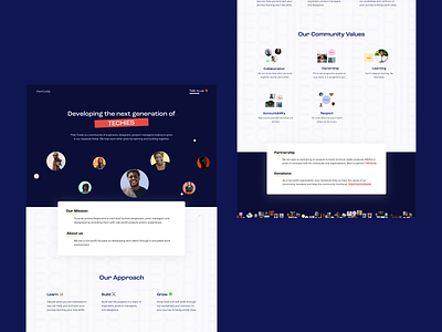 PeerColab Website design landing page ui ux