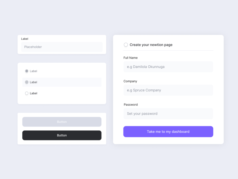 Newtion - Design System components dashboard design design system ui ux website