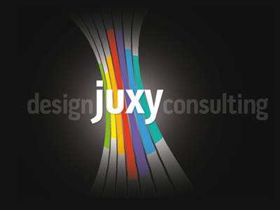 Juxy background black business card colorful design rennes juxy logo rainbow rennes