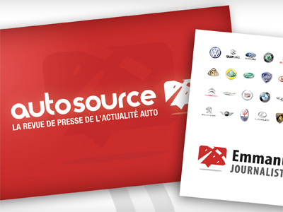 Autosource Bizcard business card cars news red