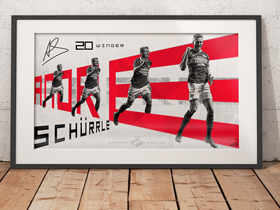 Poster design andreschurrle branding design football football club futebol illustration moscow poster poster design present spartak typography