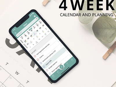 4week — planning mobile app 4week application design calendar case design planning uiux uxdesign
