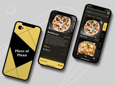 Pizza delivery mobile application appdesign card card de delivery food foodapp logo