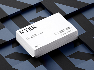 Ntek Business Cards brand branding business card design logo logodesign monogram print design startup branding visual communication visual identity