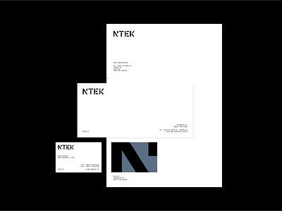 Ntek Stationery Design brand branding businesscard design grsphicdesign logo logodesign monogram print printdesign startup branding stationery design typogaphy typography visual communication visual identity