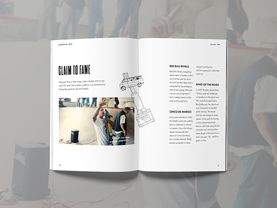 Locals Only Page 2 book design illustration layout typography
