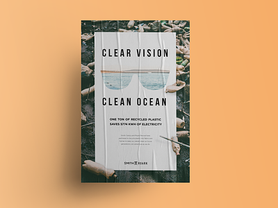 Roark X Smith Clean Ocean brand partnership branding environmental environmental design poster typography