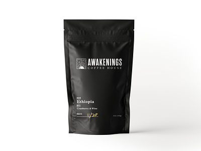 Awakenings Coffee Bag branding graphic design product typogaphy