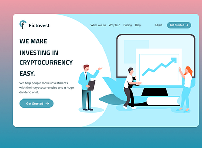 Cryptocurrency Investment Concept cryptocurrency design desktop ewallet ui uiux webdesign website concept