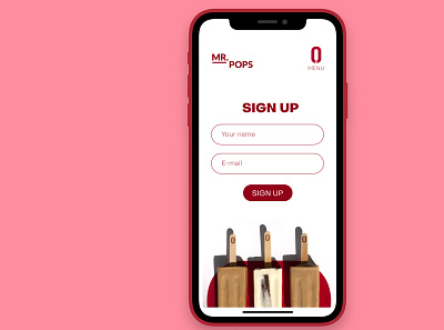 DAILY UI/001 : SIGN UP MR.POPS app branding daily 100 challenge dailyuichallenge design ui