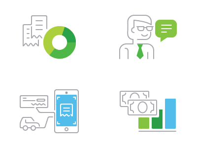 Intuit Quickbooks Spots business business icons icon set icons line art lineart mobile icon set