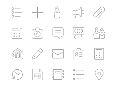 Quickbook Icons1 business business icons icons line art lineart mobile icon set mobile icons