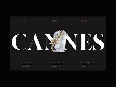 Festival in Cannes concept design figma typography ui ui concept ui design web web design web ui