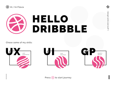 Hello Dribbble - I'm Flávia! design first post firstshot hello dribbble hellodribbble ui ux vector web website