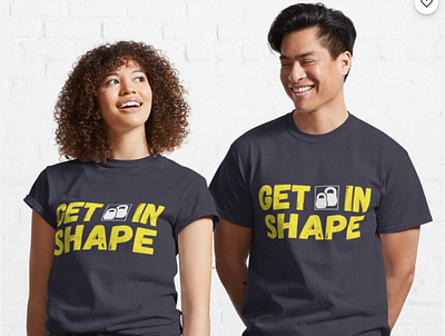 get in shape fitness gymnastics t shirt design tshirt design typography workout apparel