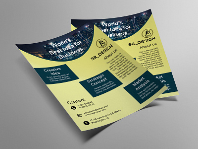 minimal corporate flyer design