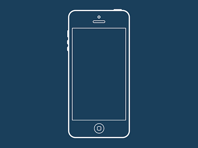 iPhone 5 Wireframe (PSD) apple clean download iphone iphone 5 psd simple wireframe