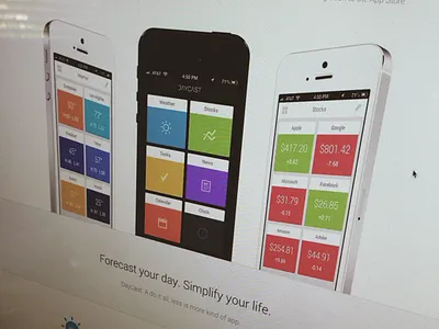 Introducing DayCast! Coming soon to iOS... app coming soon dashboard flat ios ios app iphone iphone app landing page simple simplify