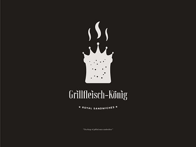 Grillfleisch-König branding design illustration illustrator logo restaurant sandwich typography