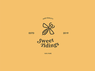 Sweet Tidings branding design honey illustrator logo typography