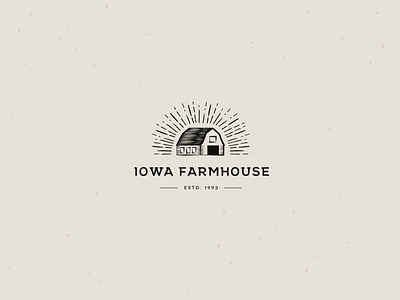 Iowa Farmhouse branding design handrawn illustration illustrator logo vector