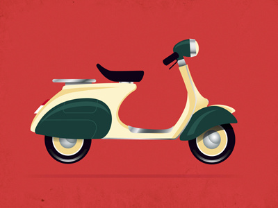 Vespa illustration scooter vector vespa vintage