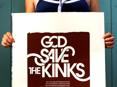God save the Kinks ketchup kinks limited edition ray davies retro screenprint