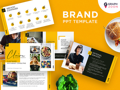 Restaurant Food Recipes PowerPoint Templates.