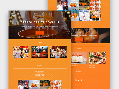 Aperol Spritz Socials website