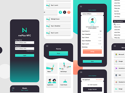 Near-Field Communication App app branding design flat hackathon illustration native app nwhacks ubc ui ux