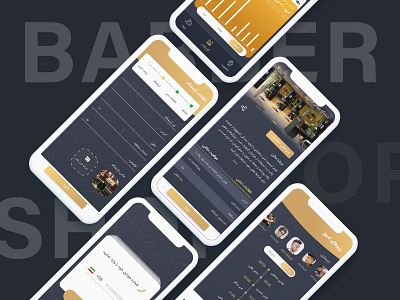 Barbershop app barbershop design hairsalon hairstyle mobile design ui ux