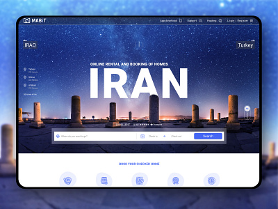 IRAN travel header app booking dashboard design illustration logo travel ui ux webdesign website
